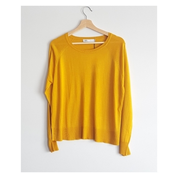 ▪︎Zara▪︎Basic Mustard Knit Sweater - Picture 2 of 7